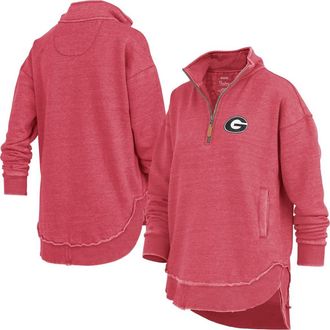 Pressbox Womens Pressbox Red Georgia Bulldogs Northfork Sojourn Poncho Quarter-Zip Sweatshirt at Nordstrom, Size Xx-Large