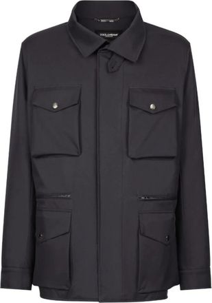 Dolce & Gabbana Midnight Blue Safari Jas - Heren - Zomerjassen - Blauw - 2XL - Polyester - Jassen