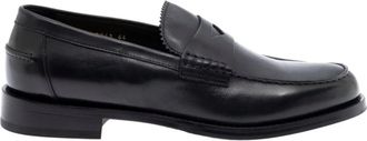 Doucal's Penny Loafer IT - Heren - Loafers - Zwart - 43 EU - Leer - Schoenen