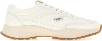Prada White Lace Up Sneakers