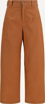 Chlo&eacute; Pantaloni a botte in tela di cotone Woman 38