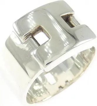 Herm&egrave;s Silver 925 Band Ring (Pre-Owned)