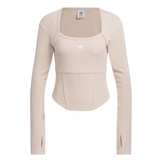 adidas (WMNS) adidas originals Corset Long Sleeve Shirt Taupe IX1911