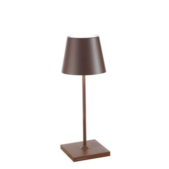 Zafferano L&aacute;mpara de mesa led zafferano, mini, recargable, corten, 30 cm