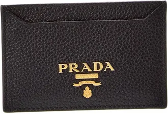 Prada Logo Leather Card Case