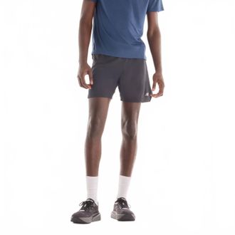 New Balance Rc Short In Black With Slate Grey