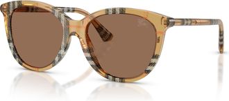 Burberry Dark Brown Phantos Ladies Sunglasses BE4455 416373 55