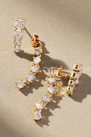 Maeve Floating Crystal Drop Earrings