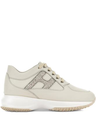 Hogan Interactive sneakers - women - Calf Leather/Rubber/Fabric - 36.5 - Neutrals