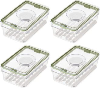iDesign Medium Fridge Produce Bin with Drainage Tray - Set of 4 - Clear at Nordstrom
