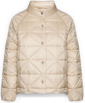 Elena Miro Lichtgewicht Gewatteerde Nylon Donsjack - Dames - Gewatteerde jassen - Beige - 5XL - Nylon - Jassen