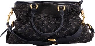 Louis Vuitton Black Denim Neo Cabby Gm (Authentic Pre-Loved)