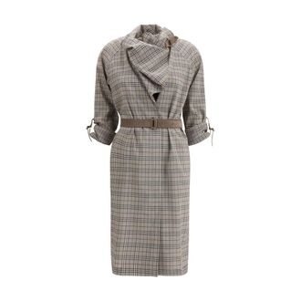 Burberry Gray Wool Casual Womens Dress