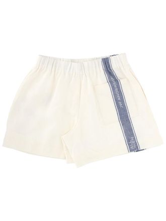 J.W.Anderson Logo Linen Bermuda Shorts - White
