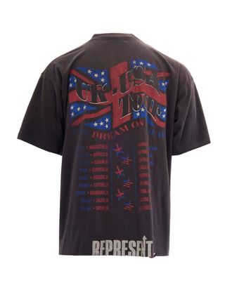 Represent Mens T-Shirt Dream On Tour Sun Fade Grey Cotton T-Shirts And Polos