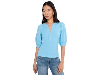 Lilly Pulitzer Ronson Knit Top Womens Blouse Bellevue Blue : XXS, Cotton/Modal/Spandex