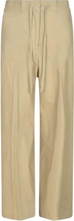 P.A.R.O.S.H. Sandkleurige Broeken - Dames - Wijde Broeken - Beige - M - Broeken