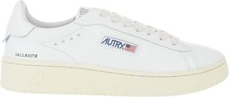 Autry White Leather Low-Top Sneakers