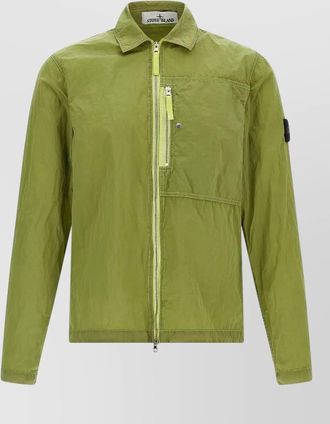 Stone Island overshirt 1200038 collared long sleeve design