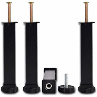 OEM Patas De Cama, Patas Universales Para Bases De Cama De Listones, Altura: 35 Cm (+2 Cm), Ajustables, De 15 A 35 Cm En Incrementos De 3 X 3 Cm Para Marc