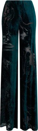 Alberta Ferretti Rechte broek - Dames - Wijde Broeken - Blauw - S - Broeken