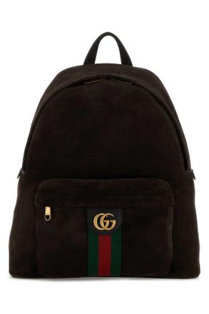 Gucci Dark Brown Suede Medium Ophidia Backpack
