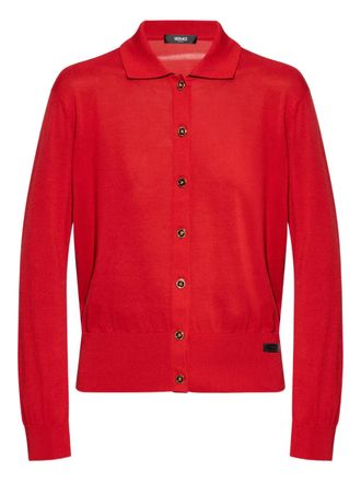 Versace buttoned collar cardigan - Red