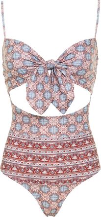 Carolina K Womens Sienna One Piece Swimsuit In Algarve Blue