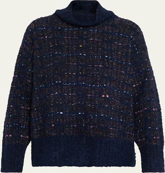 Lafayette 148 New York Alpaca-Blend Boucle Turtleneck Sweater