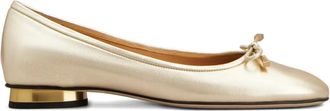 Tod's bow-detail ballet flats - women - Nappa Leather/Calf Leather/Calf Leather/Rubber - 36.5 - White