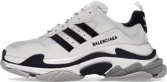 Balenciaga x adidas Triple S White Black 712821W2ZB19112