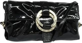 Bulgari Pre-owned Clutches, female, Black, Size: ONE SIZE Pre-owned Coated Canvas Shoulder Bag