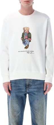 Ralph Lauren White Crewneck Printed Sweatshirt