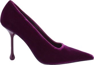 Jimmy Choo London Ixia 95 Pointed-Toe Velvet Pumps