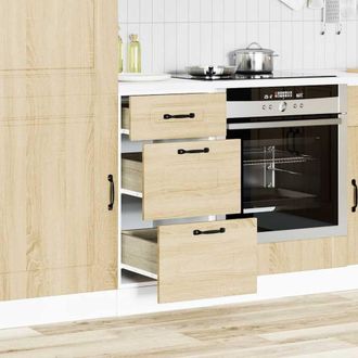 Berkfield Home Kitchen Base Cabinet Kalmar Sonoma Oak Engineered Wood
