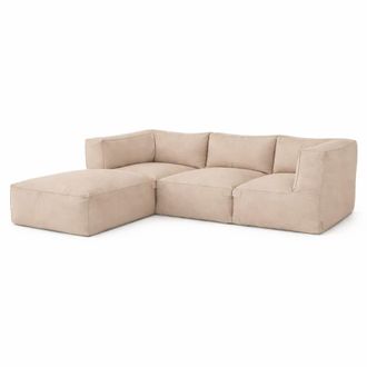 Concept Usine Sal&oacute;n de jard&iacute;n modular de 4 plazas beige en tejido repelente al agua