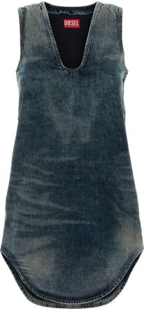Diesel Womens Denim Mini Dress - Blue Cotton - Size X-Small