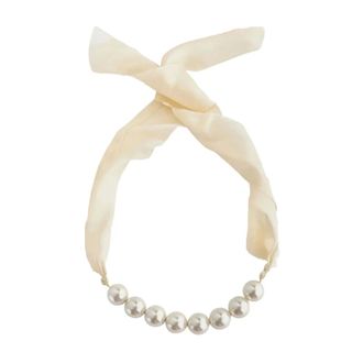 Forte_Forte Necklaces, female, White, Size: ONE SIZE Glass Bead Choker Necklace