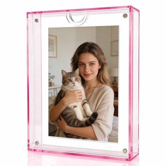 OEM Marco De Fotos Acr&iacute;lico, 15x20x4 Cm, Apto Para Fotos De 5 O 6 Pulgadas, Marco De Fotos Magn&eacute;tico De Mesa, Marco De Fotos De Pl&aacute;stico