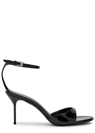 PARIS TEXAS Lidia 70 Patent Leather Sandals - Black - 36 (IT36/ UK3)