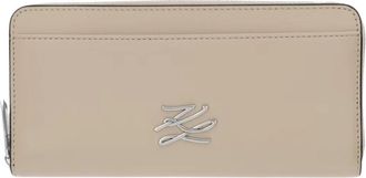 Karl Lagerfeld Wallet B2W32006 - Dames - Portefeuilles - Beige - ONE Size - Leer - Accessoires