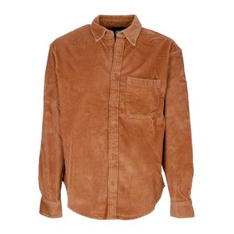 Element Stoere Corduroy Overhemd voor Mannen - Heren - Casual Overhemden - Bruin - L - Overhemden