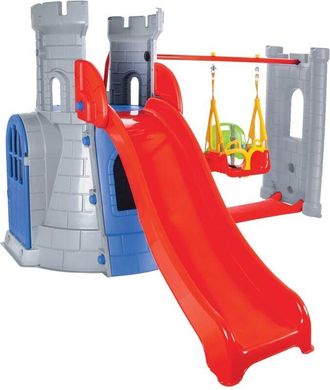 Purline Purline - Castillo Infantil De Pl&aacute;stico Con Tobog&aacute;n Y Columpio Castle Slide And Swing Set