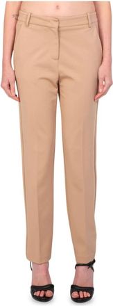 Pinko Stijlvolle Cigarette Broek - Dames - Straight fit broeken - Beige - L - Broeken