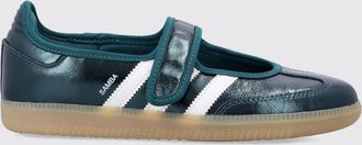 adidas Samba Jane Laminated Leather Mary Jane Flats with Velcro Strap
