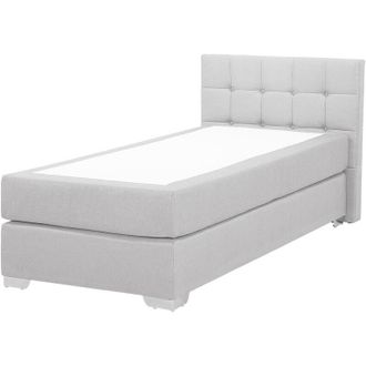 Beliani Divan Bed Fabric ADMIRAL 90 x 200 cm (EU Single) Light Grey