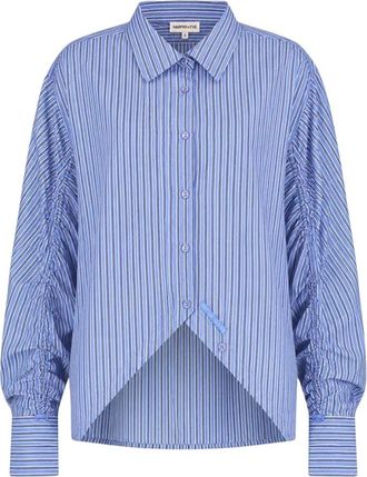 Harper & Yve Ted-Ls Blouse - Dames - Overhemden - Blauw - XS - Katoen - Overhemden