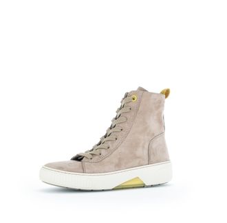 Gabor Women Ankle Boots, Ladies Lace-up Ankle Boot,Removable Insole,Low Boots,Short Boots,lace-up Boot,Zipper,Beige (Silk/Lime),38.5 EU / 5.5 UK