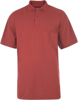 KAM Big & Tall Pocket Polo Shirt - Mens Wine