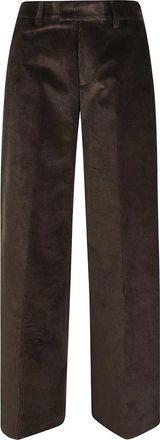 Berwich Nina Pantaloni Ampi - - Trousers - Donna - Marrone - 2XS